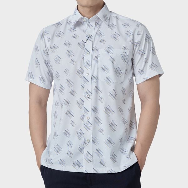  Áo sơ mi nam ngắn tay cao cấp BELLUNI vải sợi tre - ABN.BPS.BE 283 