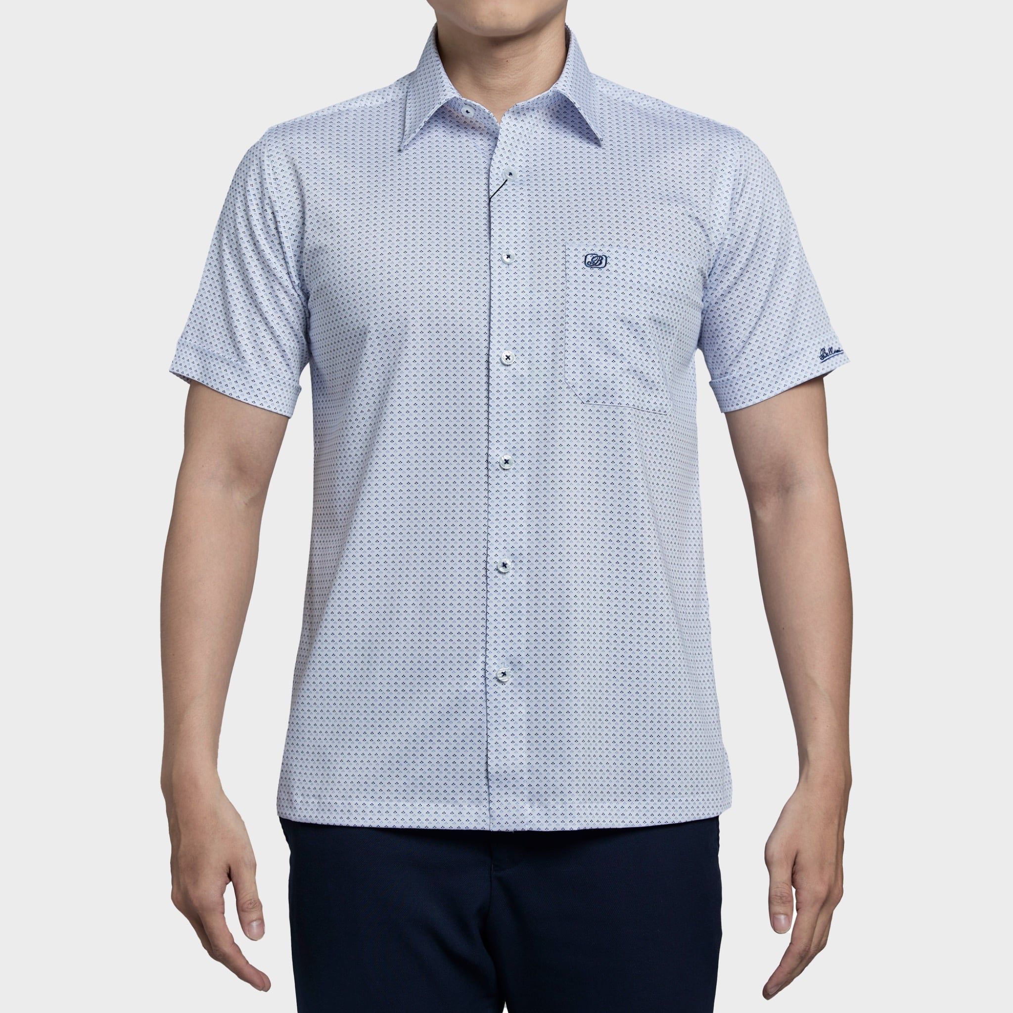  Áo sơ mi nam ngắn tay cao cấp BELLUNI vải sợi tre - ABN.BPS.BE 278 