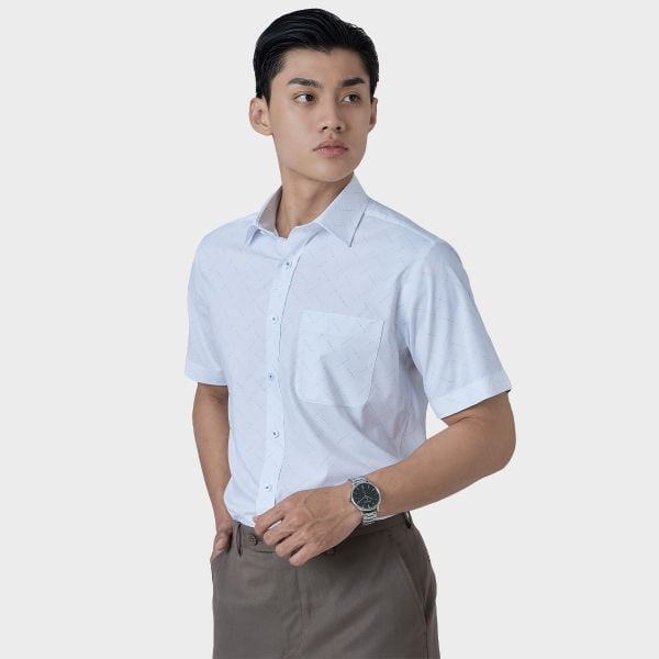 Áo sơ mi nam ngắn tay cao cấp BELLUNI vải sợi tre - ABN.BPS.BE 292