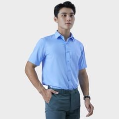  Áo sơ mi nam ngắn tay BELLUNI vải sợi sồi thoải mái thanh lịch - ABN.PML.BE 294 