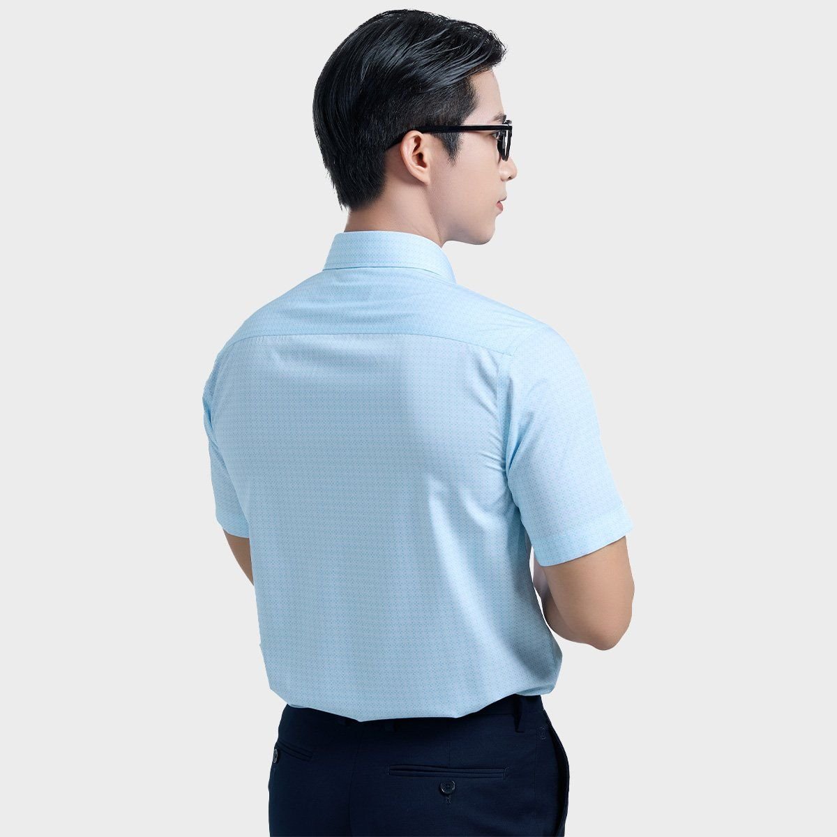  Áo Sơ mi nam ngắn tay cao cấp BELLUNI vải sợi lá - ABN.LP.BE 306 