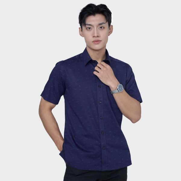 Áo sơ mi nam ngắn tay cao cấp BELLUNI vải sợi tre - ABN.BPS.BE 296
