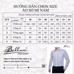  Áo sơ mi nam dài tay cao cấp BELLUNI vải sợi Sồi - ABD.SPM.BE 188 W 