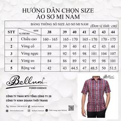  Áo sơ mi nam ngắn tay BELLUNI vải sợi sồi thoải mái thanh lịch - ABN.SPM.BE 242 W 
