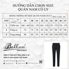  Quần tây nam công sở cao cấp BELLUNI  - QT1.P.BE 82 BL2 