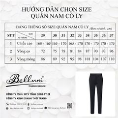 Quần tây nam công sở cao cấp BELLUNI  - QT1.P.BE 82 BR3 