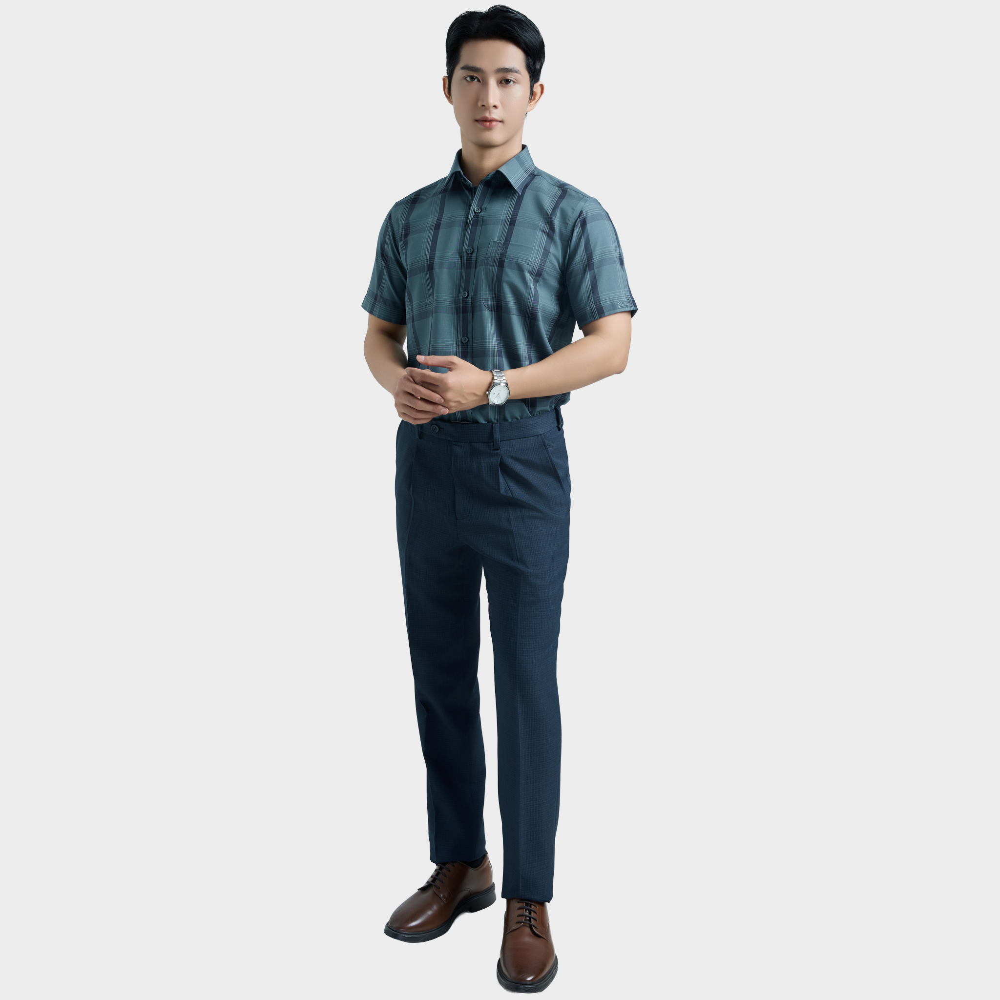  Áo sơ mi nam ngắn tay cao cấp BELLUNI - ABN.BP.BE 318 
