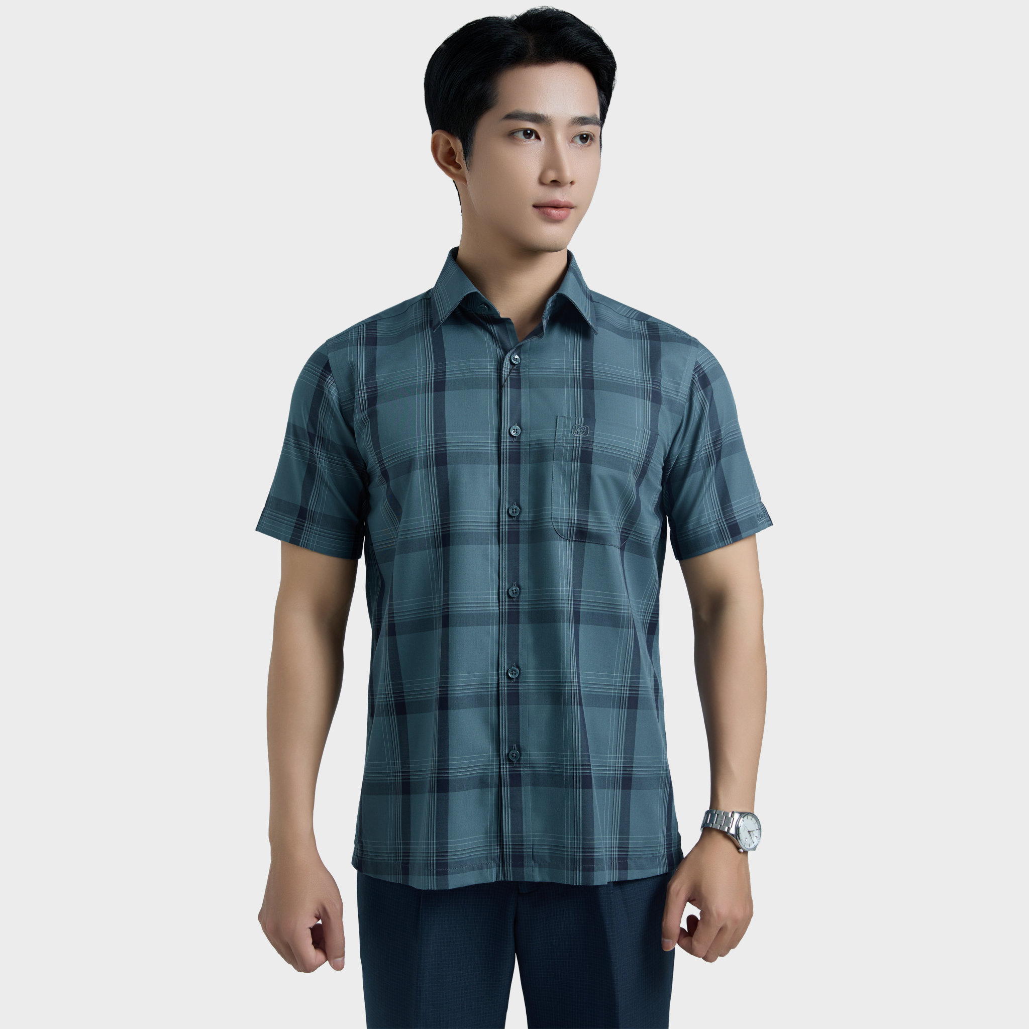  Áo sơ mi nam ngắn tay cao cấp BELLUNI - ABN.BP.BE 318 
