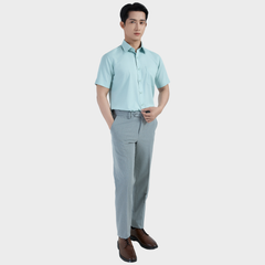  Áo sơ mi nam ngắn tay BELLUNI vải sợi sồi thoải mái thanh lịch - ABN.PML.BE 322 