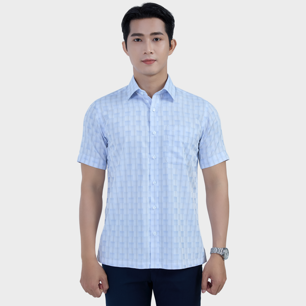  Áo sơ mi nam ngắn tay cao cấp BELLUNI vải sợi tre - ABN.BP.BE 313 