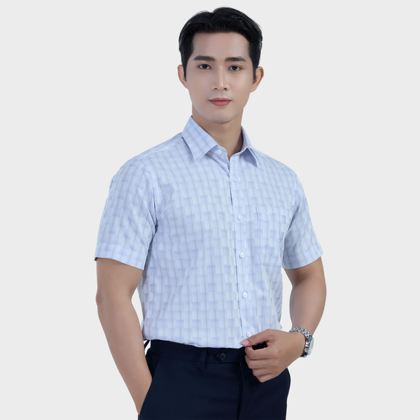  Áo sơ mi nam ngắn tay cao cấp BELLUNI vải sợi tre - ABN.BP.BE 313 