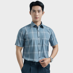  Áo sơ mi nam ngắn tay cao cấp BELLUNI - ABN.BP.BE 318 