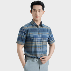  Áo sơ mi nam ngắn tay cao cấp BELLUNI vải sợi tre - ABN.BPS.BE 319 