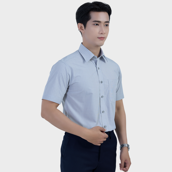 Áo sơ mi nam ngắn tay cao cấp BELLUNI vải sợi tre - ABN.BP.BE 313 