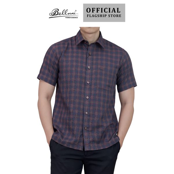  Áo sơ mi nam ngắn tay cao cấp BELLUNI vải sợi tre - ABN.BP.BE 259 BR 
