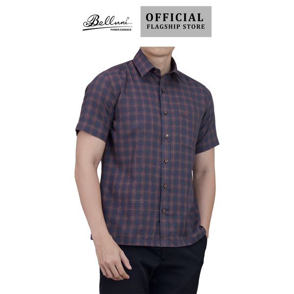  Áo sơ mi nam ngắn tay cao cấp BELLUNI vải sợi tre - ABN.BP.BE 259 BR 