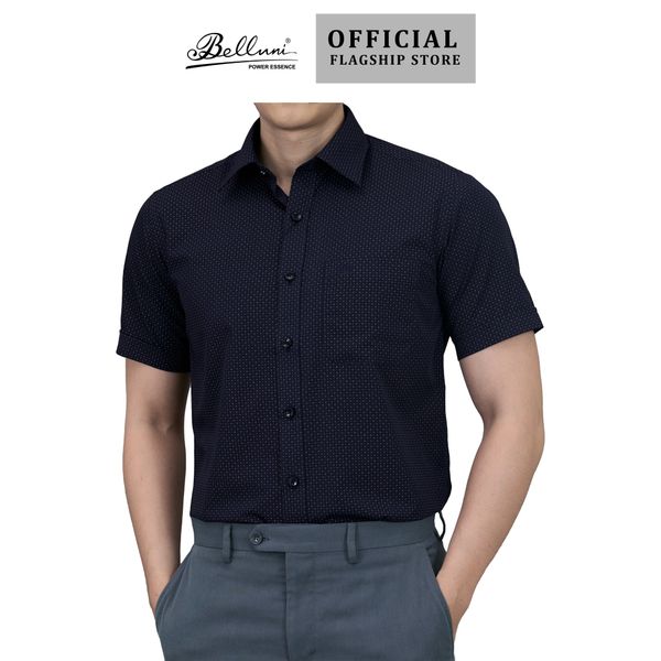  Áo sơ mi nam ngắn tay cao cấp BELLUNI vải sợi tre - ABN.BP.BE 252 BR1 