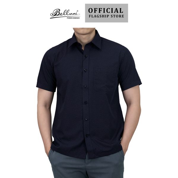  Áo sơ mi nam ngắn tay cao cấp BELLUNI vải sợi tre - ABN.BP.BE 252 BR1 