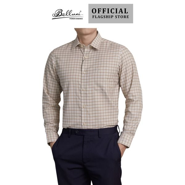  Áo sơ mi nam tay dài cao cấp BELLUNI vải sợi tre - ABD.BP.BE 189 BR3 