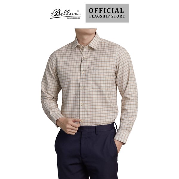  Áo sơ mi nam tay dài cao cấp BELLUNI vải sợi tre - ABD.BP.BE 189 BR3 
