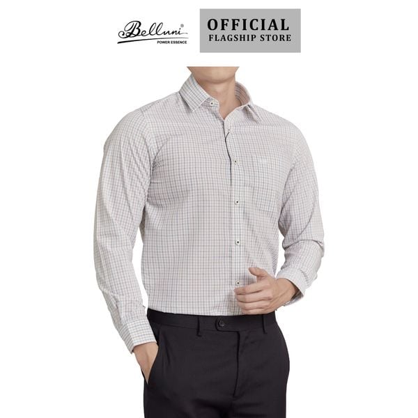  Áo sơ mi nam tay dài cao cấp BELLUNI vải sợi tre - ABD.BP.BE 189 BR6 