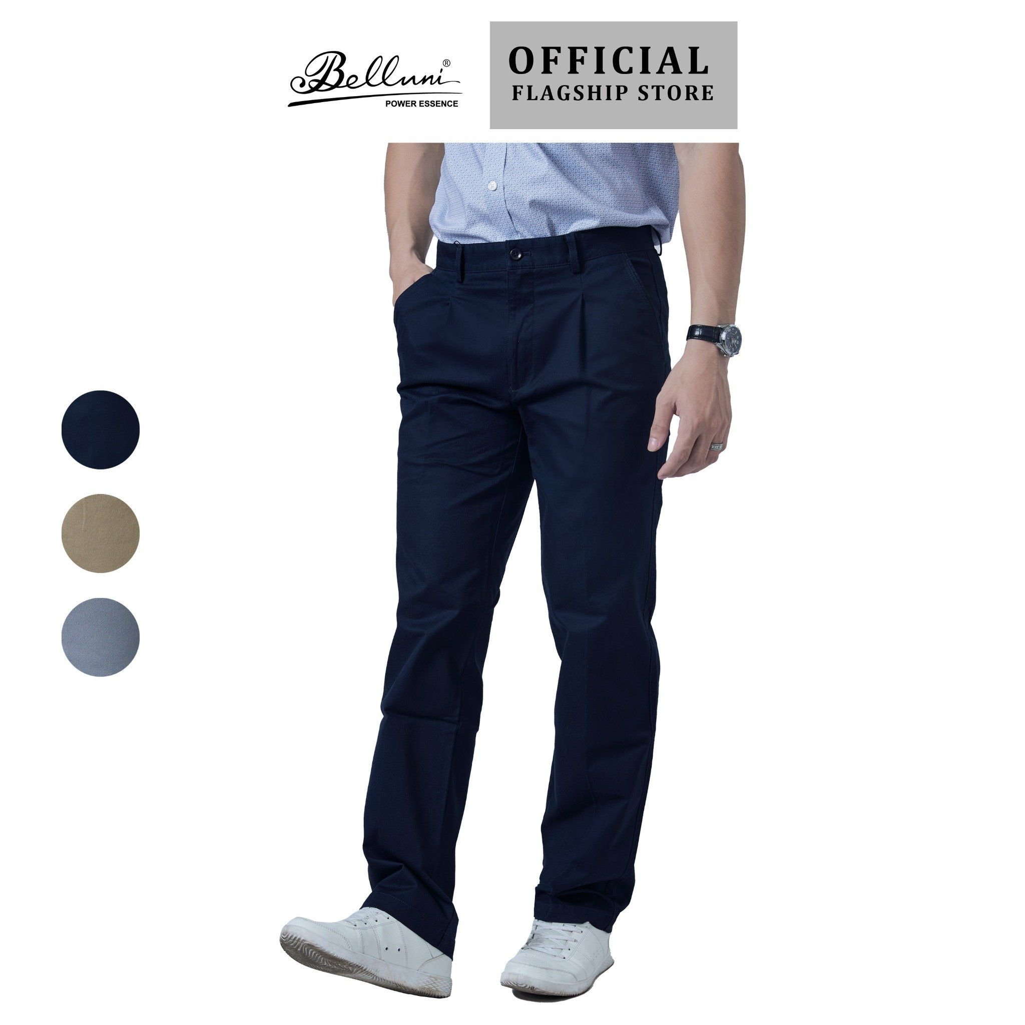  Quần khaki nam công sở cao cấp Belluni có ly - QK1.CMS.BE 27 