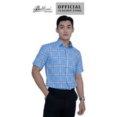  Áo sơ mi nam ngắn tay cao cấp BELLUNI vải sợi ngãi cứu - ABN.MGPS.BE 300 
