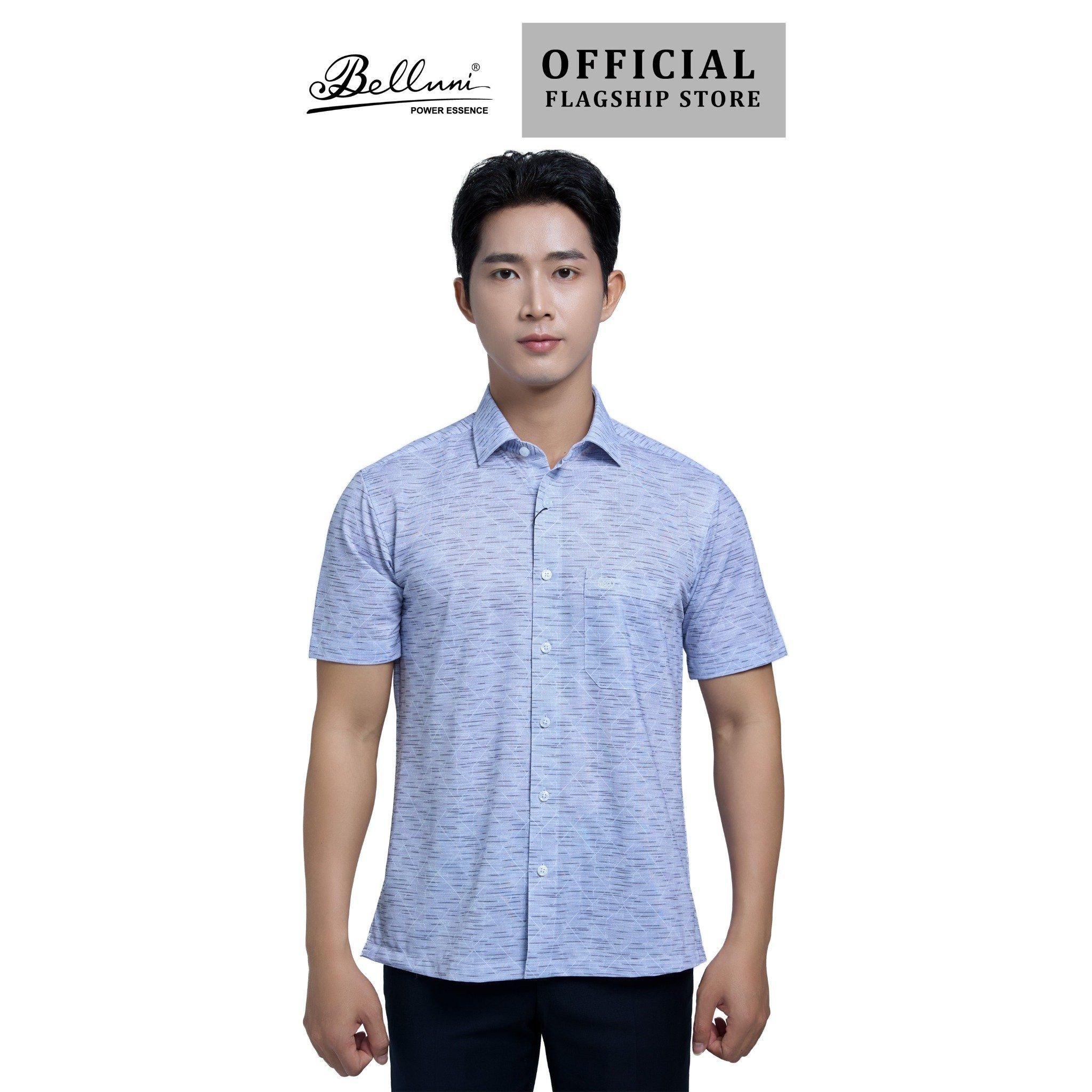  Áo sơ mi KNIT( sơ mi thun )  ngắn tay BELLUNI - ABN.PS.BE 309 