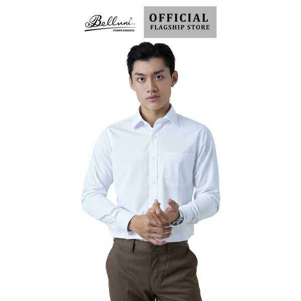 Áo sơ mi nam dài tay BELLUNI vải sợi sồi thoải mái thanh lịch - ABD.PML.BE 203
