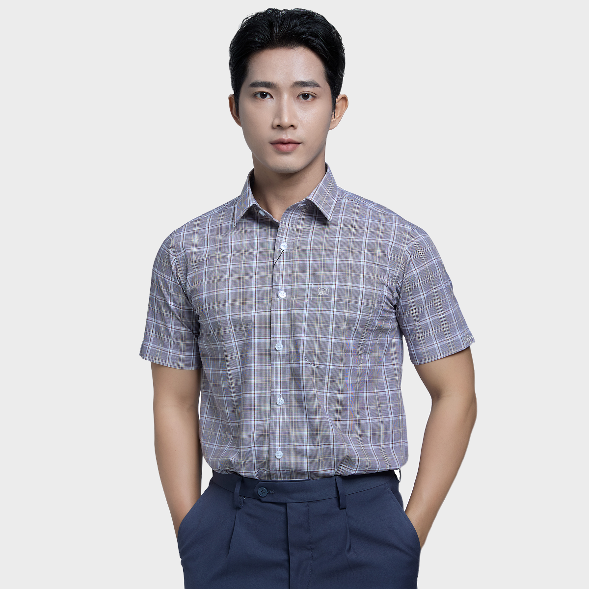  Áo sơ mi nam ngắn tay cao cấp BELLUNI - ABN.BP.BE 304 