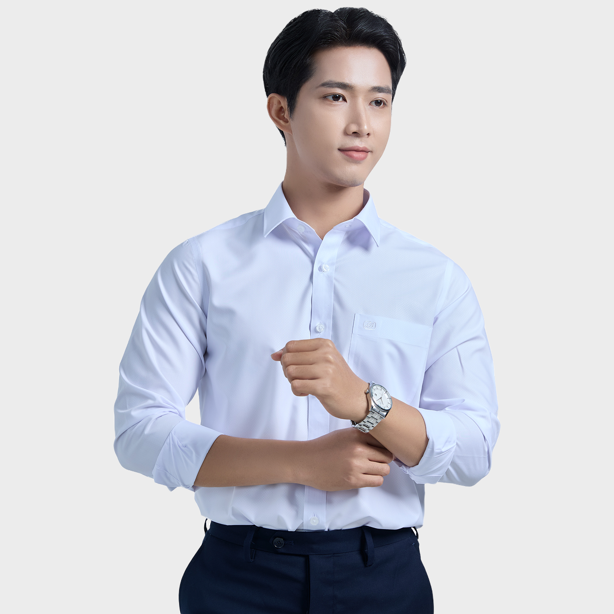  Áo sơ mi nam dài tay BELLUNI vải sợi sồi thoải mái thanh lịch - ABD.SPM.BE 213 