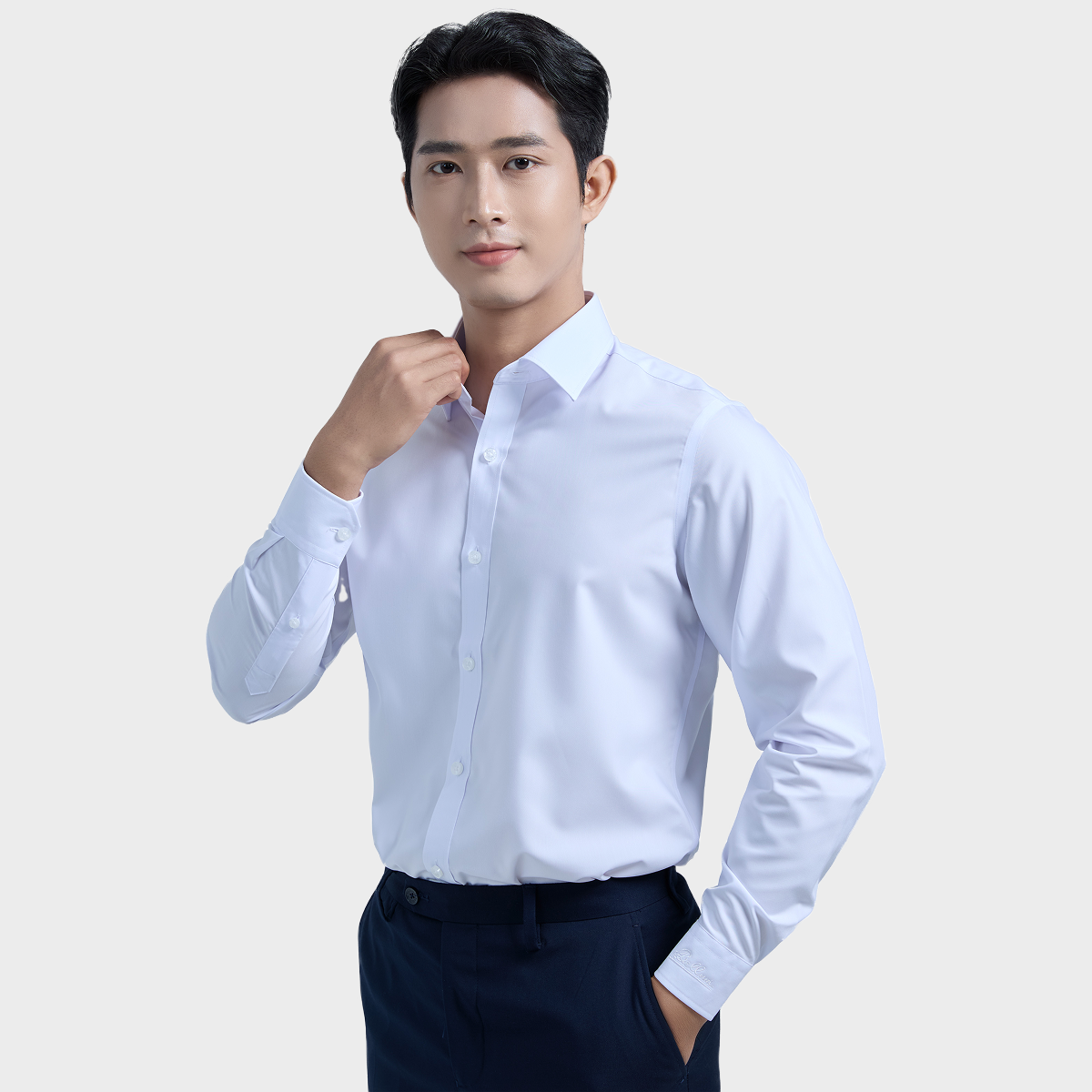  Áo sơ mi nam dài tay BELLUNI vải sợi sồi thoải mái thanh lịch - ABD.SPM.BE 214 