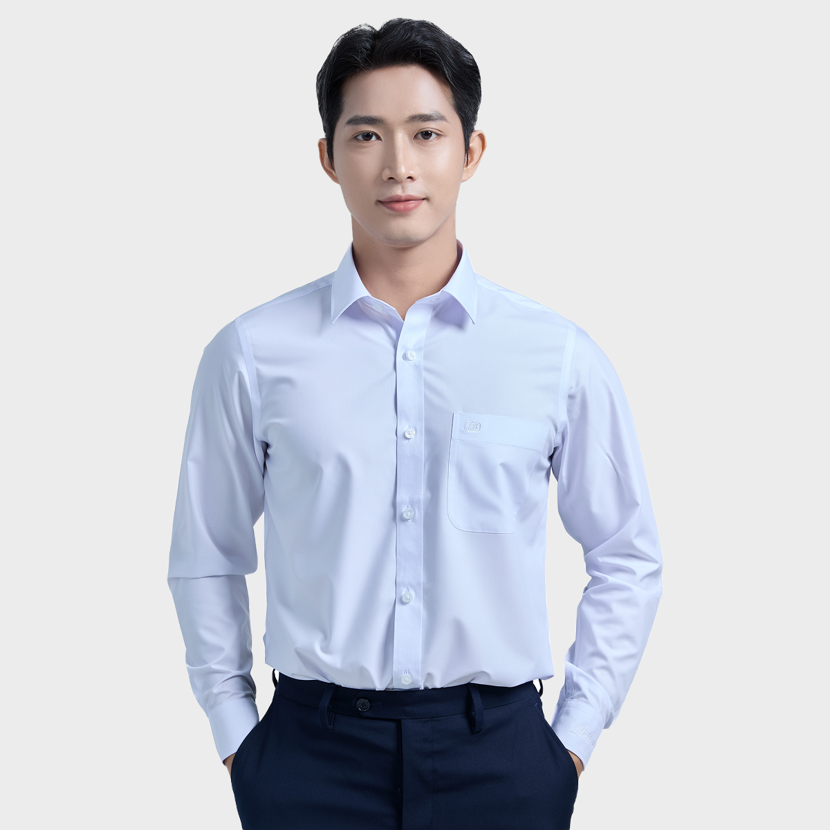  Áo sơ mi nam dài tay BELLUNI vải sợi sồi thoải mái thanh lịch - ABD.SPM.BE 213 