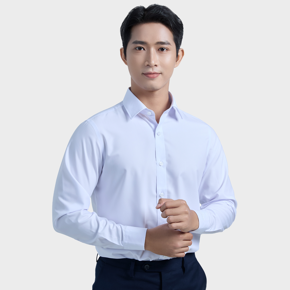  Áo sơ mi nam dài tay BELLUNI vải sợi sồi thoải mái thanh lịch - ABD.SPM.BE 214 