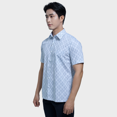  Áo Sơ mi nam ngắn tay cao cấp BELLUNI vải sợi lá - ABN.LP.BE 308 