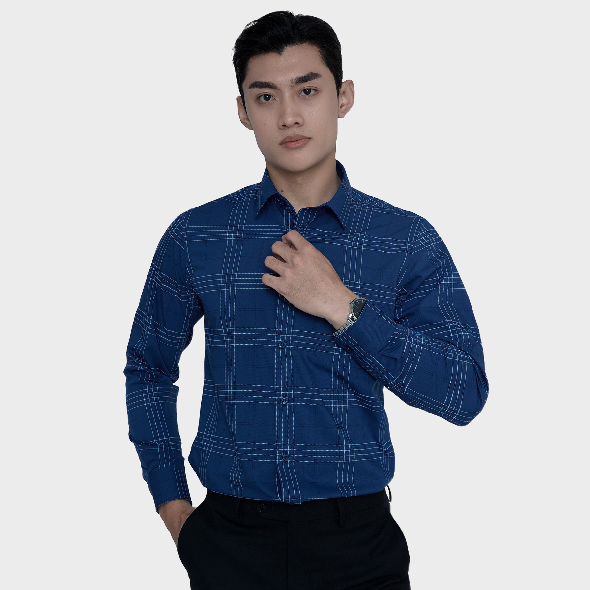  Áo sơ mi nam dài tay cao cấp BELLUNI vải sợi ngãi cứu - ABD.MGPS.BE 210 