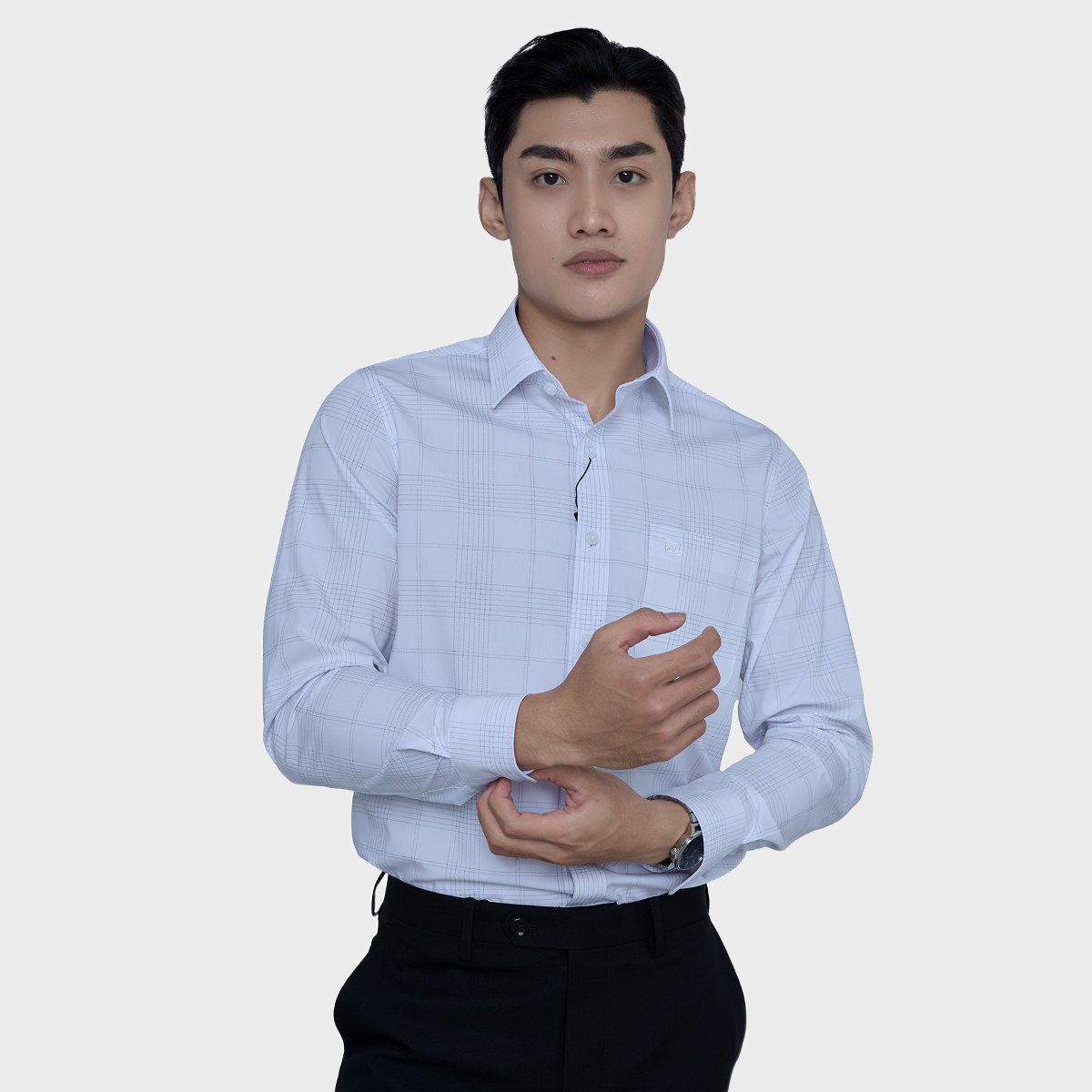  Áo sơ mi nam dài tay cao cấp BELLUNI vải sợi ngãi cứu - ABD.MGPS.BE 210 