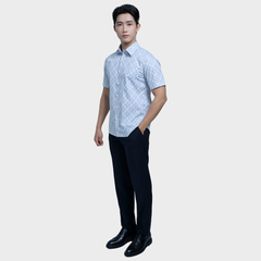  Áo Sơ mi nam ngắn tay cao cấp BELLUNI vải sợi lá - ABN.LP.BE 308 