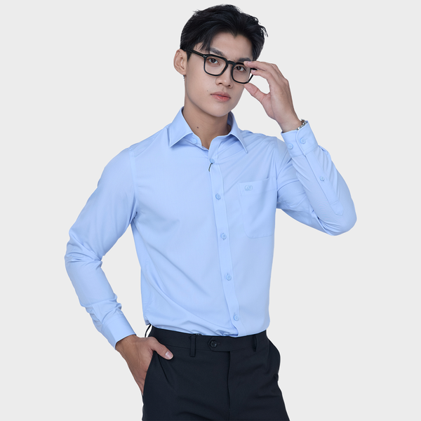 Áo sơ mi nam dài tay BELLUNI vải sợi sồi thoải mái thanh lịch - ABD.PML.BE 202