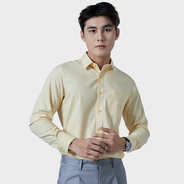 Áo sơ mi nam dài tay BELLUNI vải sợi sồi thoải mái thanh lịch - ABD.PML.BE 202