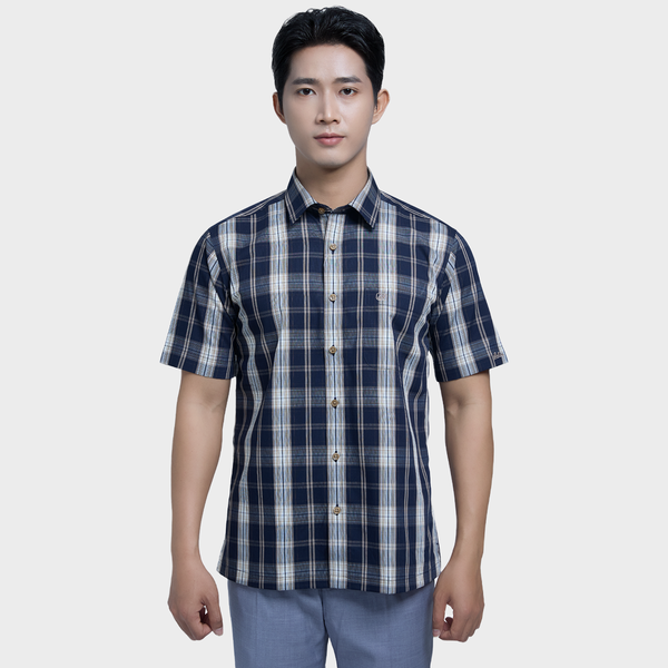  Áo Sơ mi nam ngắn tay cao cấp BELLUNI vải sợi lá - ABN.LP.BE 310 