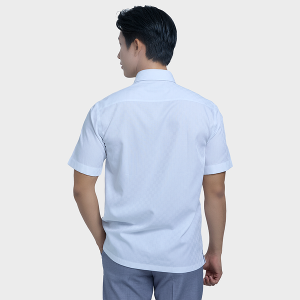 Áo Sơ mi nam ngắn tay cao cấp BELLUNI vải sợi lá - ABN.LP.BE 310