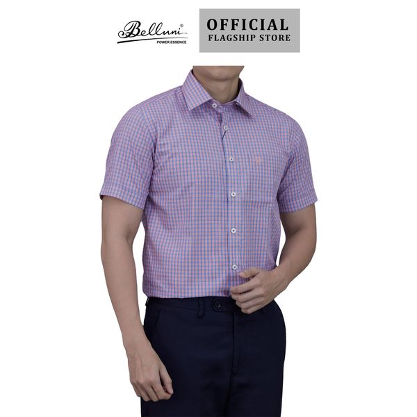  Áo sơ mi nam ngắn tay BELLUNI vải sợi dừa - ABN.CCP.BE 260 O 