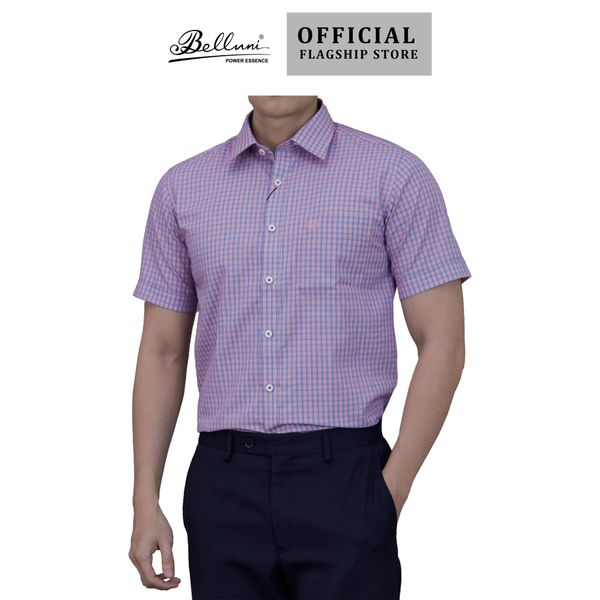  Áo sơ mi nam ngắn tay BELLUNI vải sợi dừa - ABN.CCP.BE 260 O 