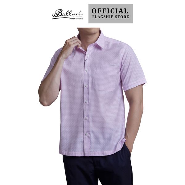 Áo sơ mi nam ngắn tay BELLUNI vải sợi bạc hà - ABN.MP.BE 249 P7 
