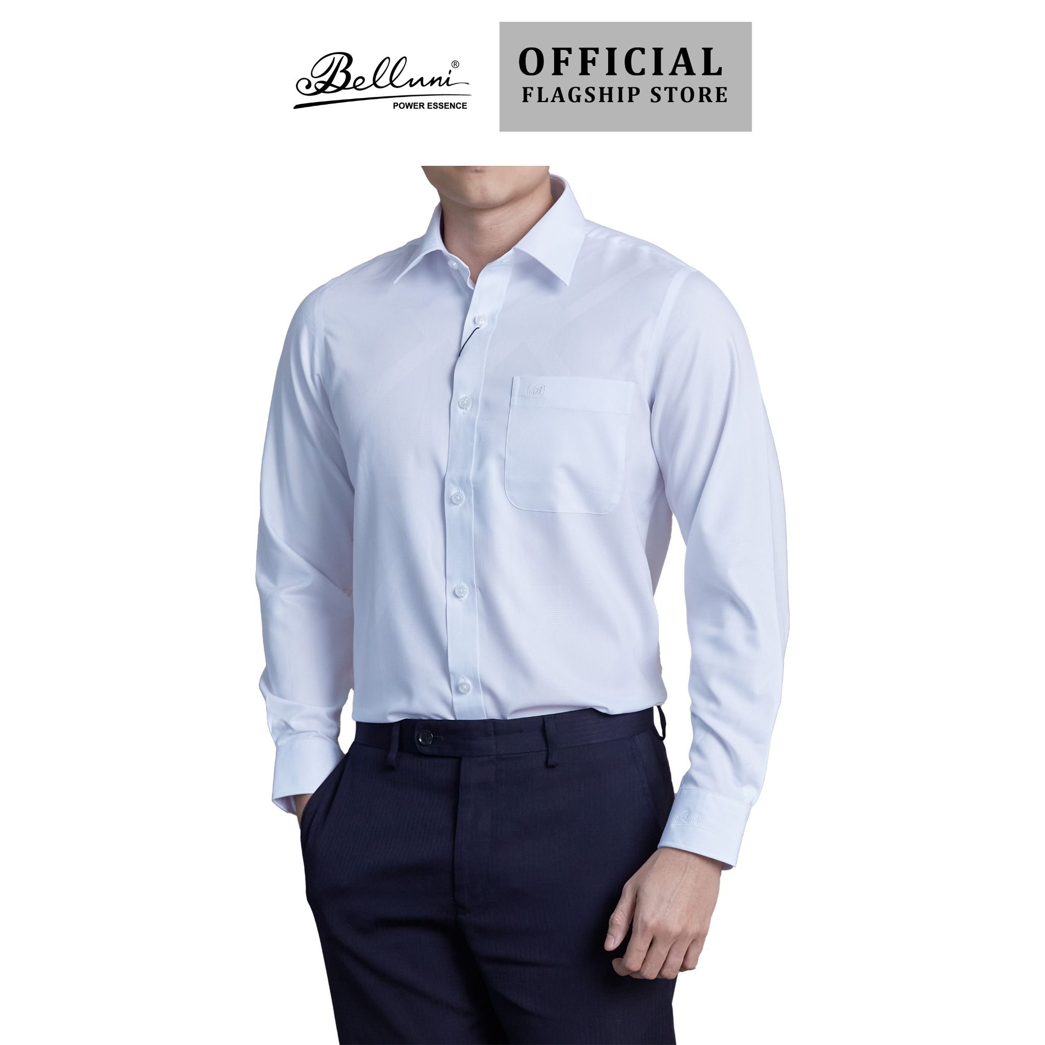  Áo sơ mi nam tay dài cao cấp BELLUNI vải sợi tre - ABD.BPS.BE 193 W 