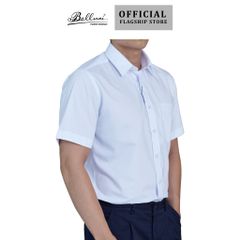  Áo sơ mi nam ngắn tay BELLUNI vải sợi sồi thoải mái thanh lịch - ABN.SPM.BE 242 W 
