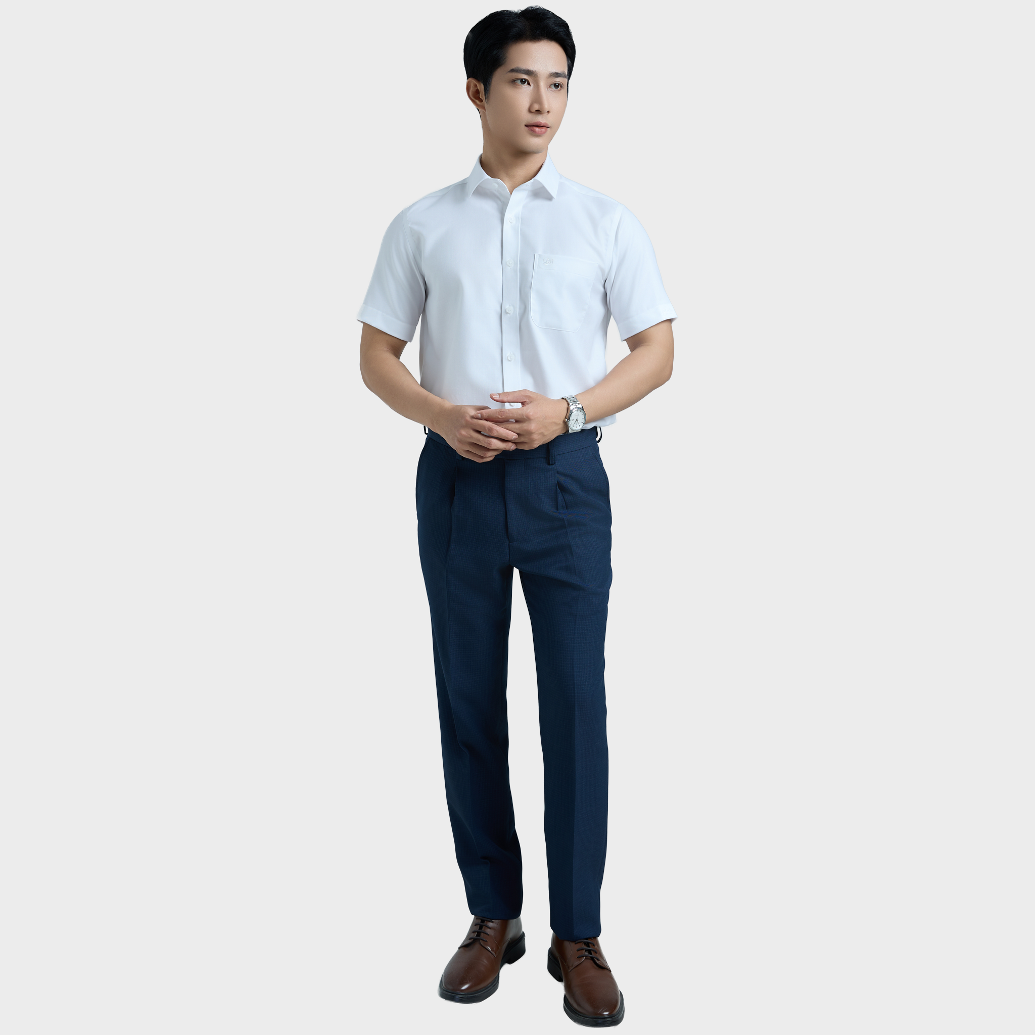  Áo sơ mi nam ngắn tay cotton cao cấp BELLUNI - ANL.CM.BE 7 