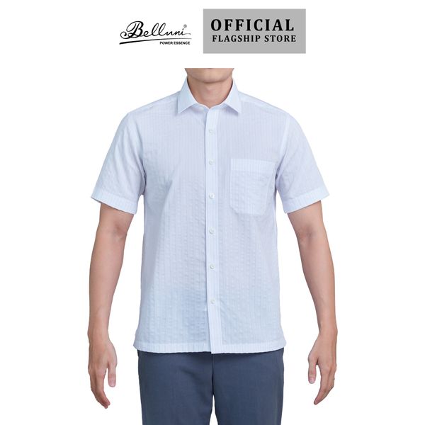  Áo sơ mi nam ngắn tay BELLUNI vải sợi dừa - ABN.CCP.BE 250 W1 