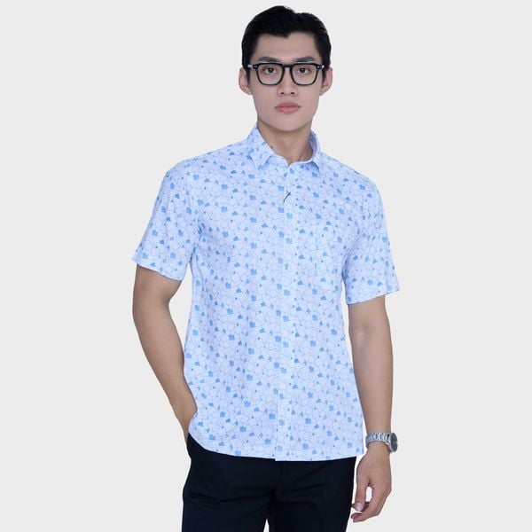 Áo sơ mi nam ngắn tay cao cấp BELLUNI vải sợi tre - ABN.BP.BE 297